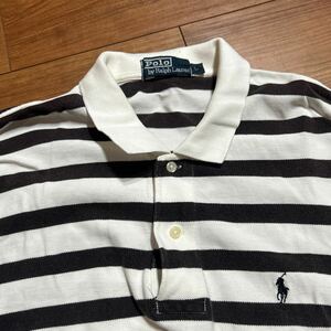 POLO RALPH LAUREN ラルフローレン 半袖ボーダーポロシャツ　白黒