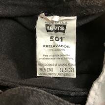 90s 501 W32 L32 Vintage Levi’s Jeans Black Denim Pants ビンテージ リーバイス 黒 デニム アメリカ製 米国 メキシコ_画像6