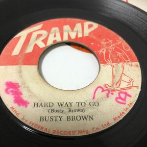  Busty Brown Aware Of Love / Hard Way To Go Roots Lovers Rock Reggae Dub ルーツ　dubレゲエ ダブ 12 レコード Deep tramp 