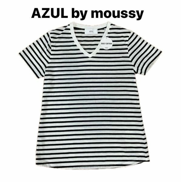 [新品タグ付き] AZUL by moussy ボーダー Tシャツ