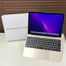 ☆ジャンク/中古品☆ MacBook 12インチ Early 2016モデル Core M5 1.2GHz 512GB ゴールド MLHF2J/A A1534_画像1