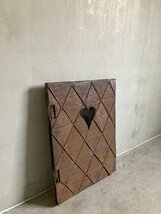 現地蒐集 フランスアンティーク 木製扉 木製ドア ブリキ シャビー 壁飾り オブジェ ヨーロッパ 8233kcyS_画像2