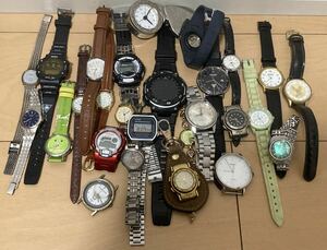 [1 jpy start ]JUNKERS*SEIKO Champion*CITIZEN*etc..* wristwatch 27 point summarize * hand winding * quartz * digital / analogue *yun car s