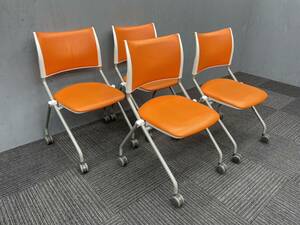 * tube S541* our company flight correspondence region equipped * great special price goods * Iris chitose made *ne stay ng chair -4 legs set * meeting mi-ting office * orange series 