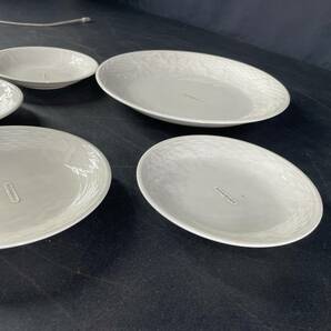 おそらく未使用 ブランド洋食器 イブ・サンローラン お皿 プレート ５枚おまとめ YSL Yves Saint-Laurent 白食器 キッチン 料理/t39cの画像6