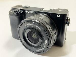 【美品】SONY α6100 ILCE-6100 ミラーレス 一眼 カメラ パワーズームレンズキット ソニー 16-50mm レンズ 黒 black