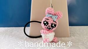 Art hand Auction Amigurumi hecho a mano★Lazos y correas para el cabello★Estilo conejo Panchu, juguete, juego, peluche, Amigurumis