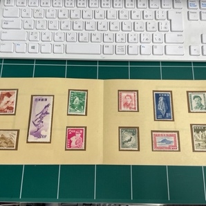 昭和21年～26年 海外向け日本切手14点セット 台紙付き JAPANESE POSTAGE STAMPS A Souvenir of Japanの画像3