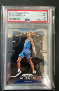 【Darius Bazley】2019-2020 Panini Prizm #289【RC】【PSA10】■GEM MINT 【ダリアス・ベイズリー】★