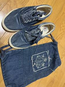 POLO Ralph lauren スニーカー デニム シューズバッグ付き ヴィンテージ27cm〜27.5cm