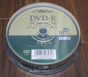 録画用DVD-R 16倍速 未使用 VHR12JP11SJ5　　　