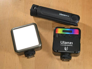 Ulanzi VL49 RGB撮影ライト(二台)+MT-14三脚付き LED 2000mAh USB充電式　ビデオ CRI95+