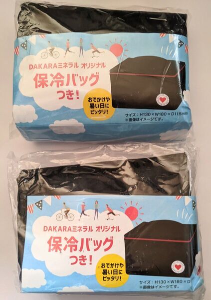 サントリー　DAKARA　ダカラ　ミネラル　オリジナル　保冷バッグ　2点　ノベルティ　黑