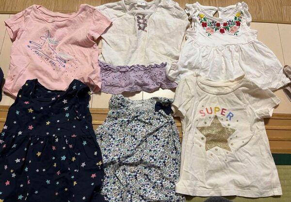 【美品】夏服　半袖　キャミソール まとめ売り6枚セット　90