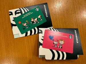 STARBUCKS x PEANUTS コラボ　スターバックスカード♪♪スヌーピー♪ ピーナッツ　入金済♪プレゼント♪PIN未削り