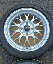 美品　BBS RG-F 15インチ　5.5J×15 +45 　シルバー　RG397 PCD100 4穴　軽自動車　165/50R15 グッドイヤー　LS2000 バリ山　23年製_画像5