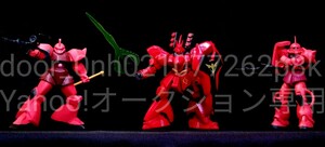 SUNRISE GANDAM FIGURE ガンダム シャア専用 ザク＆ゲルググ＆サザビー フィギュア 