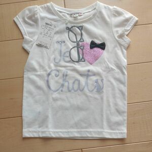 【未使用品】半袖Tシャツ 女の子 半袖 子供服 女児女の子 キッズ Tシャツ　anyFAM　ねこ　120cm 