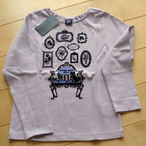 【未使用品】130cm ANNA SUIMini　アナスイミニ長袖Tシャツ Tシャツ ロンT 長袖　薄紫色　猫