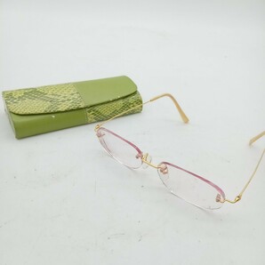 杉本3月No.102 眼鏡 メガネ フレーム アイウェア K18 18金 総重量約16.5g の画像1