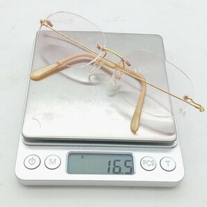 杉本3月No.102 眼鏡 メガネ フレーム アイウェア K18 18金 総重量約16.5g の画像7