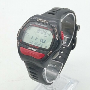 北山3月No.139 可動品 傷有り 腕時計 SEIKO セイコー 5650-4000 ブラック系 デジタル文字盤 ブランド時計 ラウンド 