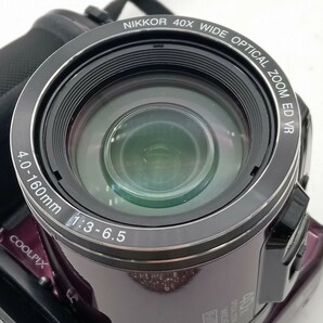 北山3月No 57 カメラ Nikon ニコン Coolpix クールピクス B500 動作未確認 パープル ケース付き コンパクトデジタルカメラの画像6