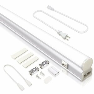 即納 T5 led蛍光灯 20W形 LED蛍光灯 直管器具一体型 シームレス連結 スイッチ付 高輝度 1300LM 60cm 昼光色 6000K 送料無料 1年保証 50本