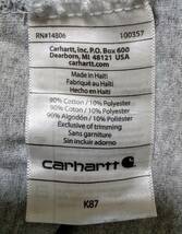 Carhartt カーハート Tシャツ 刺繍ロゴ ライトグレー Lサイズ 送料無料!! 1円スタート〜_画像7