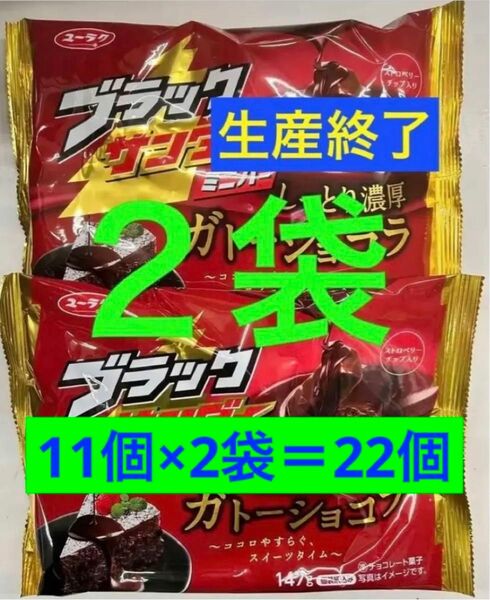 ブラックサンダー　ミニバー　ガトーショコラ　2袋　チョコ　つめあわせ　詰め合わせ