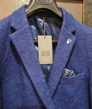 今節※最上級EU製7万◆イタリア*ミラノ発*BOLINI*高級セレブdesigner* ネイビー・イタリアン高品質wool テーラードジャケット46/Mサイズ_画像7