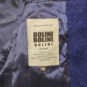 今節※最上級EU製7万◆イタリア*ミラノ発*BOLINI*高級セレブdesigner* ネイビー・イタリアン高品質wool テーラードジャケット46/Mサイズの画像4