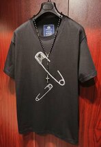 最高級※定価4万◆イタリア・ローマ発*ROBERT CAVANI/ロベルトカバーニ※セレブdesigner・Tシャツ/50/XLサイズ・黒_画像4