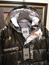 最高級13万※EU製プレミアムダウン★イタリア・ミラノ発*BOLINI*ブラックライン※designer・超防寒・ダウンジャケット ・46/M※艶黒_画像4