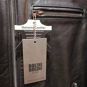 最高級*EU製◆イタリア・ミラノ発*BOLINI*ブラックラインdesigner 最上級牛革使用・ベッカム愛用・レザージャケット/50サイズの画像5