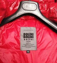 最高級8万※EU製*イタリア・ミラノ発*BOLINI*プレミアムライン※designer・防寒・フード付き*ダウンベスト・イタリア48/Lサイズ・赤_画像10