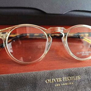 伝説のモデル*イタリア製★「OLIVER PEOPLES/オリバーピープルズ」・GREGORY PECK -OV5186 ボストン・メガネフレーム /鼈甲/クリア眼鏡の画像9