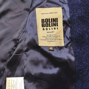 今節※最上級EU製7万◆イタリア*ミラノ発*BOLINI*高級セレブdesigner* ネイビー・イタリアン高品質wool テーラードジャケット46/Mサイズの画像8