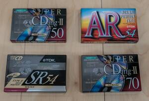 TDK ◆未開封カセットテープ4本セット ◆SUPER CDing 50 ・ SUPER CDing 70 ・ SR 54 ・ AR 54