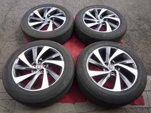 TOYOTA 60系 ハリアー ターボ 純正ホイール + BRIDGESTONE ECOPIa H/L 422 Plus 235/55R18 2019年製造 4本セット