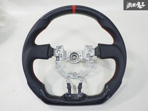 未使用 社外 ZN6 ZC6 86 BRZ 前期 カーボン コンビ パンチングレザー レザー ステアリング ハンドル ホイール D型 約36φ 即納