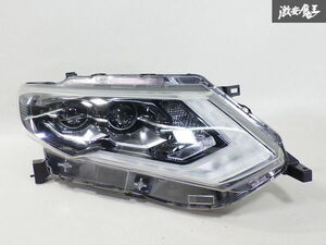 点灯OK 綺麗 日産 純正 T32 エクストレイル 後期 LED ヘッドライト ヘッドランプ 右 右側 運転席 KOITO 100-23746 打刻:W 即納