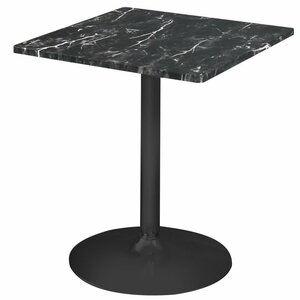 【新品】カフェテーブル 角型 CT-F60S ブラックマーブル 黒脚 幅60cm ダイニングテーブル 机