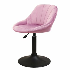 【新品】昇降式カウンターチェア ロータイプ WY-585S 黒脚タイプ ローズピンク 家具 椅子 ベルベット ベロア