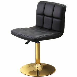 【新品】昇降式カウンターチェア ロータイプ ゴールド脚 WY-451-LS ブラック 家具 椅子 金脚