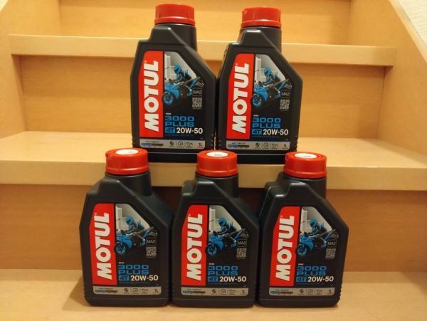 MOTUL モチュール 3000 PLUS 4T MA2 20W50 1L 5缶 5本 プラス 正規品