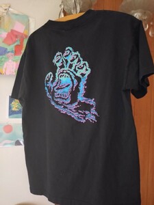 90s 00s サンタクルーズ Tシャツ 古着 黒色 ビンテージ vintage スケート skete old skete スクリーミングハンズ NHSタグ santa cruz レア