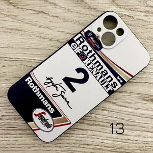 アイルトン・セナ マシン デザイン iPhone 13 ケース F1 ウィリアムズ ルノー FW16 ロスマンズ カラー スマホ