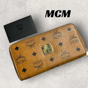 【良品】MCM　長財布　ラウンドジップ　ヴィセトス