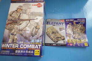 童友社　1/35　第1弾　コンバット フィギュア　塗装済み完成品　005　冬季装備兵士　手榴弾　　パッケージボロボロ